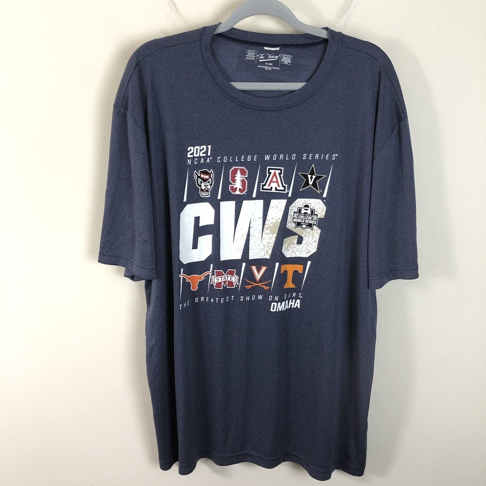 NCAA College World Series 2021 The Victory T-Shirt Men's 2XL Navy Baseball CWS